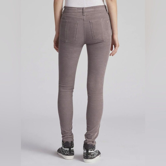Rag & Bone — High Rise Nickle Grey Corduroy Pants - Picture 2 of 5